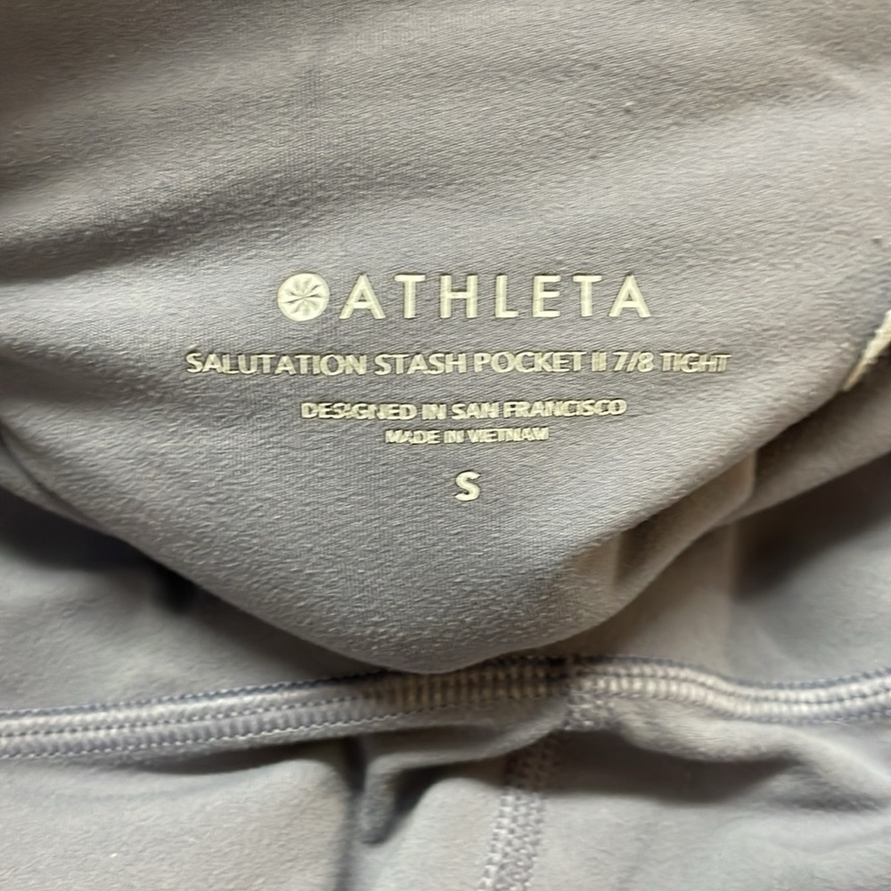 ATHLETA Women's Salutation Stash High Rise II 7/8 Legging Size S In Purple - Picture 3 of 5